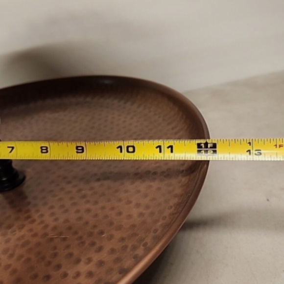 2 Tier Hammered Copper Kitchen Round Party Serving Stand - Picture 7 of 7